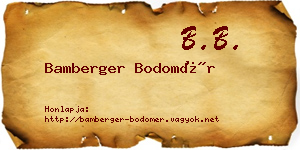 Bamberger Bodomér névjegykártya
